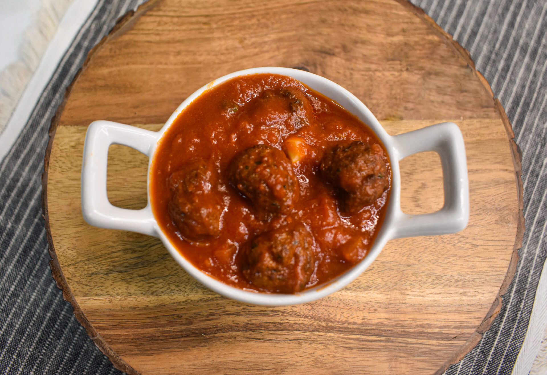 Meatballs in a bowl with sauce