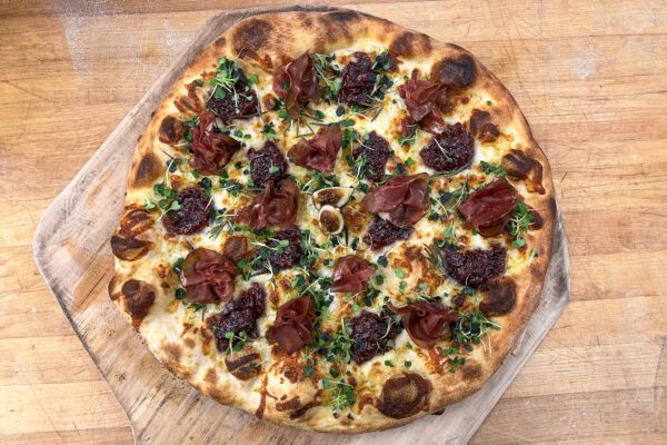 Fig Jam and Bresaola Pizza