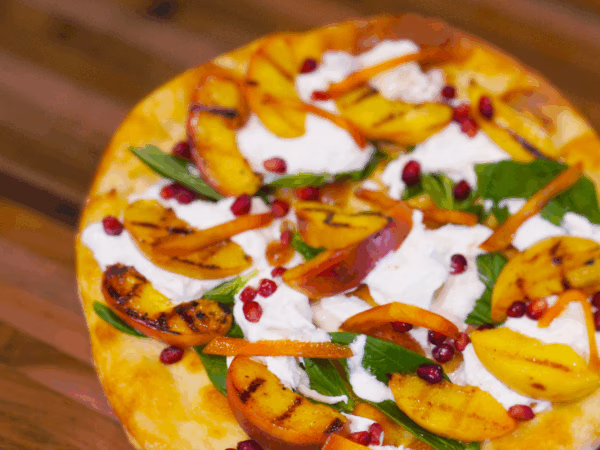 Peach Burrata Pizza