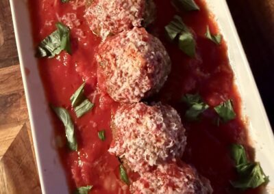 Stuffed Eggplant Meatballs