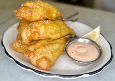 Peroni Battered Fried Squash Blossoms