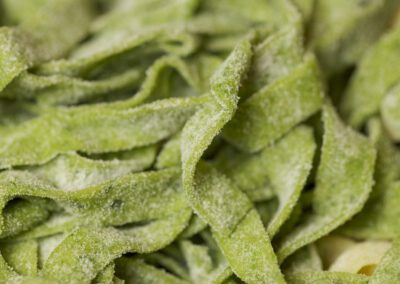Green pasta made with spinach