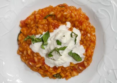 Tomato and Burrata Risotto Recipe Photo